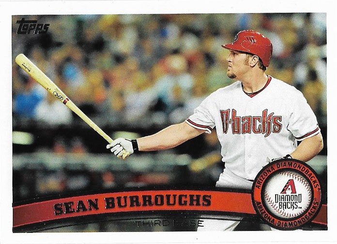 Sean Burroughs 2011 Topps Update #US290 Arizona Diamondbacks Baseball Card