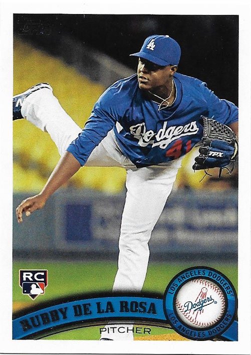 Rubby De La Rosa 2011 Topps Update Rookie #US209 Los Angeles Dodgers Baseball Card