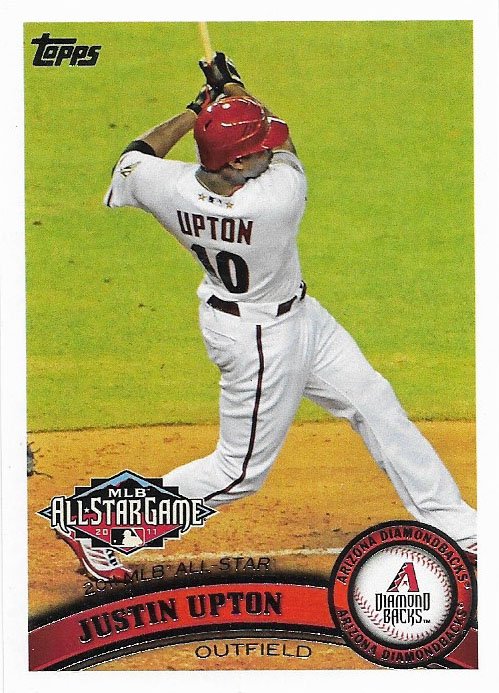 Justin Upton 2011 Topps Update #US316 Arizona Diamondbacks Baseball Card