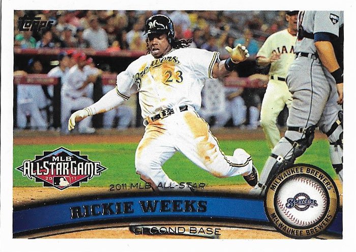 Rickie Weeks 2011 Topps Update #US49 Milwaukee Brewers Baseball Card