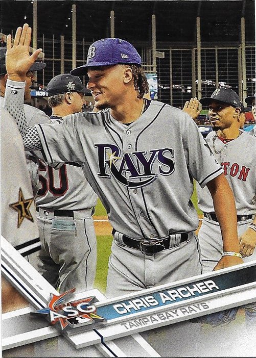 Chris Archer 2017 Topps Update #US17 Tampa Bay Rays Baseball Card