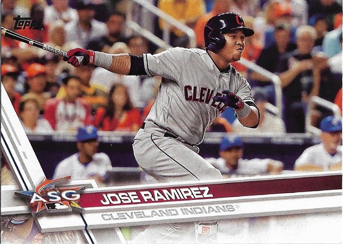 Jose Ramirez 2017 Topps Update #US222 Cleveland Indians Baseball Card