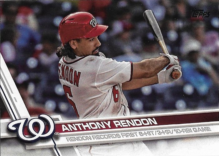Anthony Rendon 2017 Topps Update #US290 Washington Nationals Baseball Card