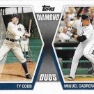 Ty Cobb-Miguel Cabrera 2011 Topps Diamond Duos #DD-CC Detroit Tigers Baseball Card