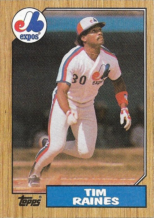 Tim Raines 1987 Topps #30 Montreal Expos Baseball Card