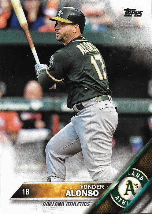 Yonder Alonso 2016 Topps Update #US36 Oakland Athletics Baseball Card