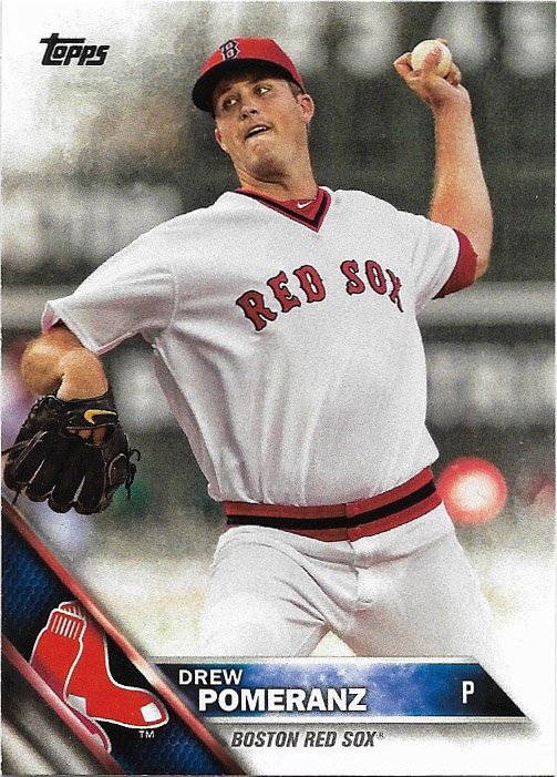 Drew Pomeranz 2016 Topps Update #US162 Boston Red Sox Baseball Card