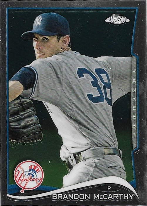 Brandon McCarthy 2014 Topps Update Mega Box Chrome #MB-55 New York Yankees Baseball Card