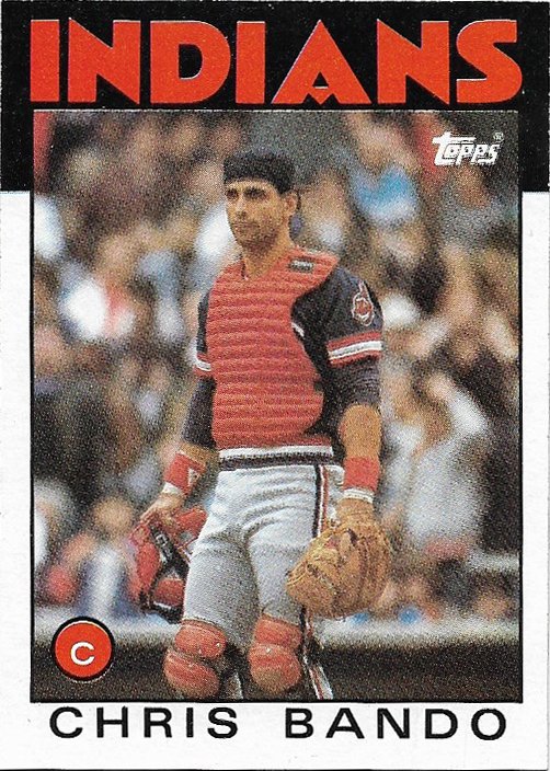 Chris Bando 1986 Topps 594 Cleveland Indians Baseball Card