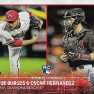 Enrique Burgos, Oscar Hernandez 2015 Topps Update Rookie #US359 Diamondbacks Baeball Card