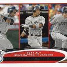 Curtis Granderson, Robinson Cano, Adrian Gonzalez 2012 Topps #33 Baseball Card