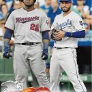 Miguel Sano, Eric Hosmer 2018 Topps #262 Minnesota Twins Baseball Card