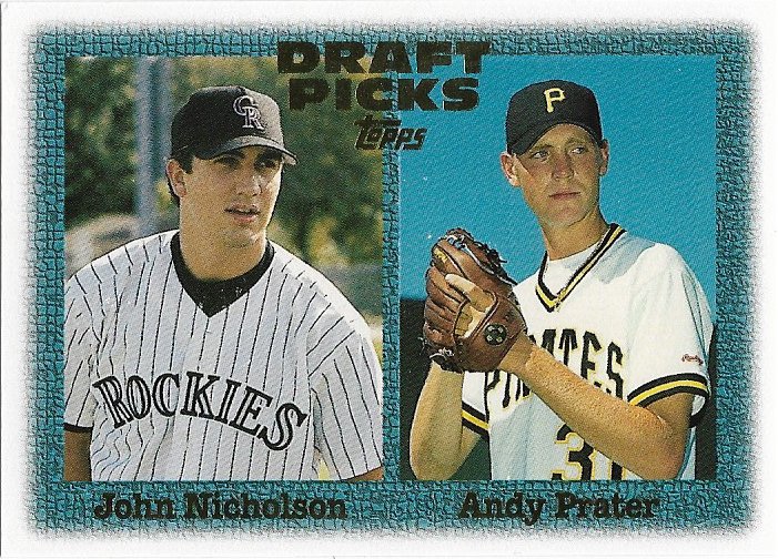 John Nicholson, Andy Prater 1997 Topps Rookie #482 Baseball Card