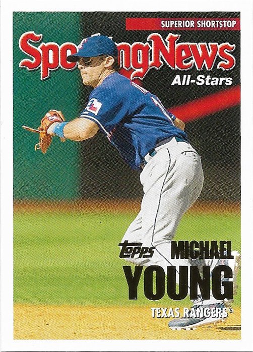 Michael Young 2005 Topps Updates & Highlights #UH149 Texas Rangers Baseball  Card