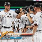 Miami Marlins 2018 Topps #73 Baseball Team Card