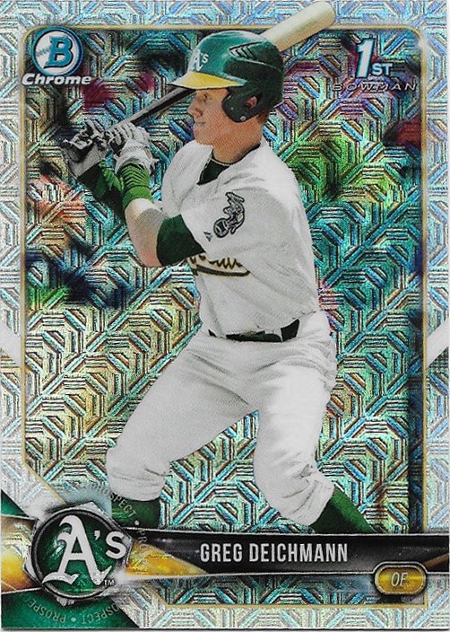 Greg Deichmann 2018 Bowman Prospects Mojo Refractor #BCP45 Oakland Athletics Baseball Card