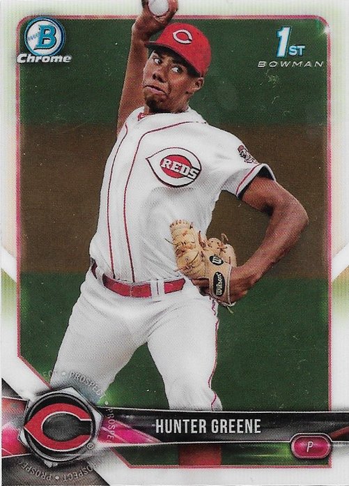 Hunter Greene 2018 Bowman Prospects Chrome #BCP48 Cincinnati Reds Baseball Card