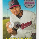 Carlos Carrasco 2018 Topps Heritage #220 Cleveland Indians Baseball Card