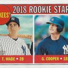 Tyler Wade, Garrett Cooper 2018 Topps Heritage Rookie #321 New York Yankees Baseball Card
