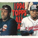 Tony Gwynn, Albert Belle 1995 Topps #389 San Diego Padres, Cleveland Indians Baseball Card