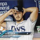 Jacob Faria 2018 Topps #426 Tampa Bay Rays Baseball Card