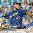 Yovani Gallardo 2018 Topps #458 Milwaukee Brewers Baseball Card