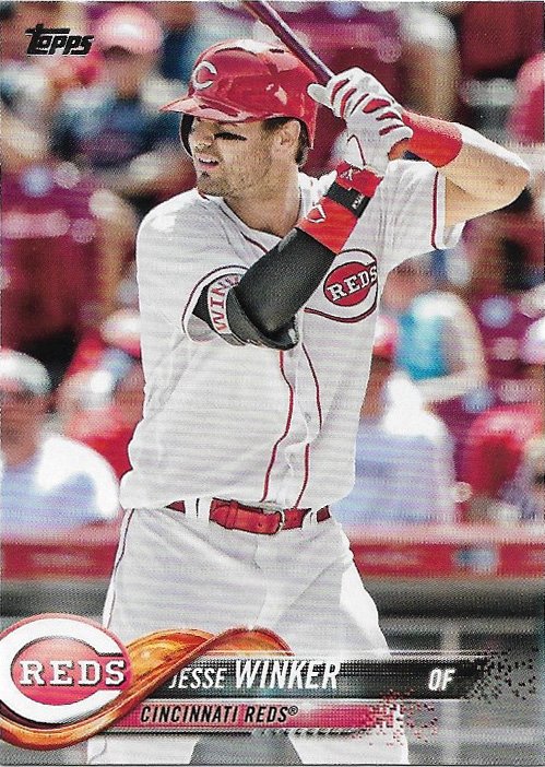 Jesse Winker 2018 Topps #581 Cincinnati Reds Baseball Card