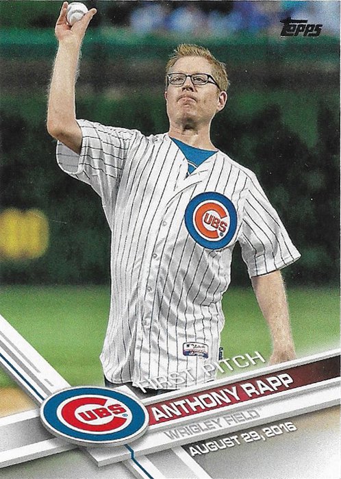 Anthony Rapp 2017 Topps First Pitch #FP-33 Baseball Card