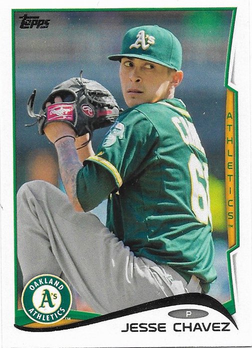 Jesse Chavez 2014 Topps Update #US243 Oakland Athletics Baseball Card