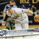 Evan Longoria 2017 Topps Opening Day #141 Tampa Bay Rays Baseball Card