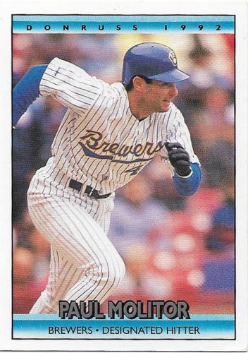 Paul Molitor 1992 Donruss #51 Milwaukee Brewers Baseball Card