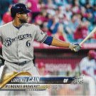 Lorenzo Cain 2018 Topps #421 Milwaukee Brewers Baseball Card