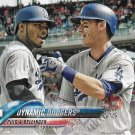 Yasiel Puig, Cody Bellinger 2018 Topps #365 Los Angeles Dodgers Baseball Card