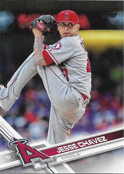 Jesse Chavez 2017 Topps Update #US93 Los Angeles Angels Baseball Card