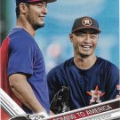 Yu Darvish, Nori Aoki 2017 Topps Update #US122 Rangers, Astros Baseball Card