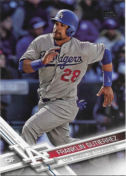 Franklin Gutierrez 2017 Topps Update #US154 Los Angeles Dodgers Baseball Card