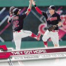 Francisco Lindor, Tyler Naquin 2017 Topps #378 Cleveland Indians Baseball Card