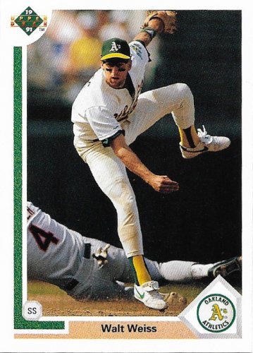 Walt Weiss 1991 Upper Deck #192 Oakland Athletics Baseball Card