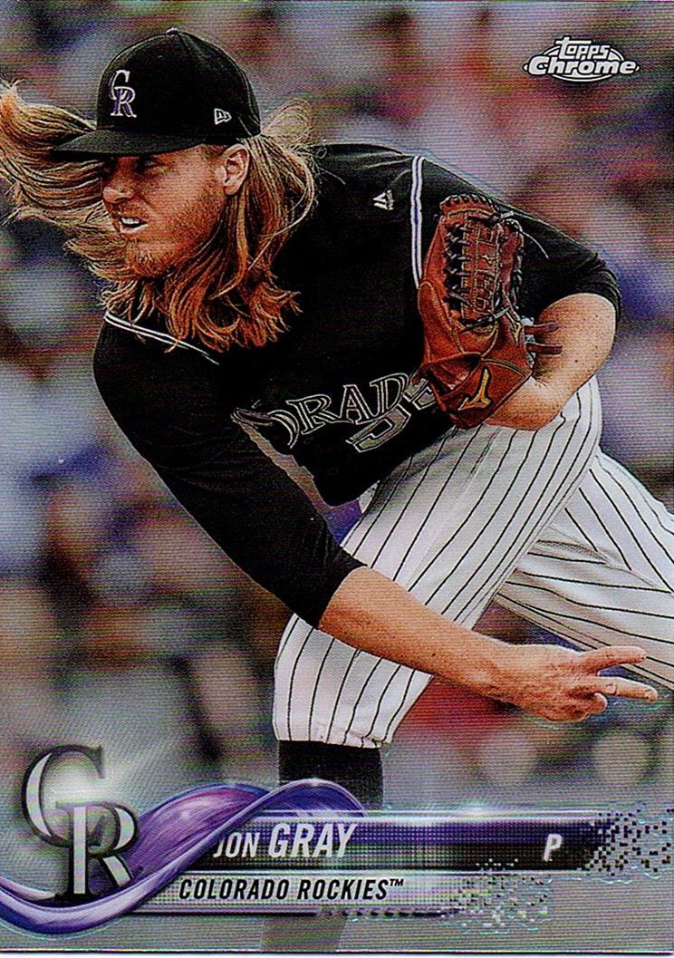 Jon Gray 2018 Topps Chrome Refractor #171 Colorado Rockies Baseball Card