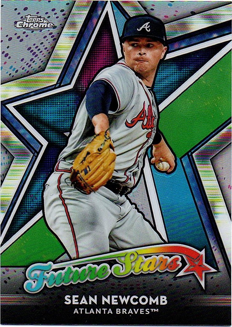 Sean Newcomb 2018 Topps Chrome Future Stars #FS-4 Atlanta Braves Baseball Card