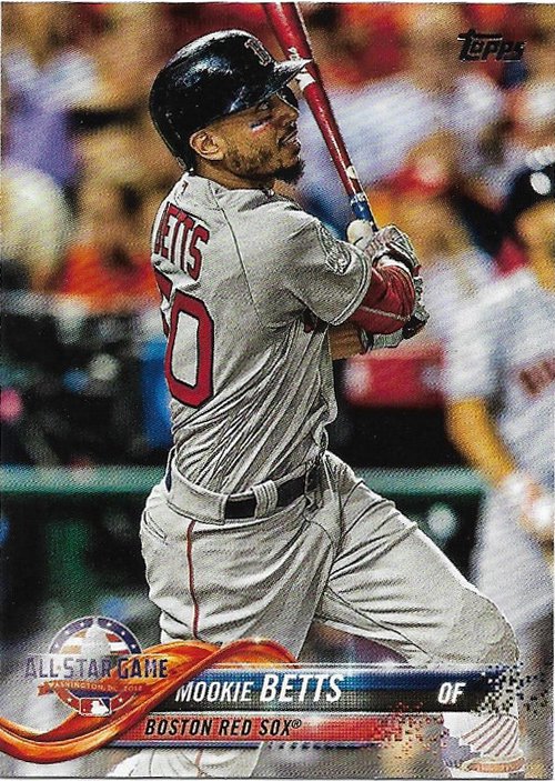 Mookie Betts 2018 Topps Update #US64 Boston Red Sox Baseball Card