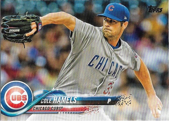 Cole Hamels 2018 Topps Update #US32 Chicago Cubs Baseball Card