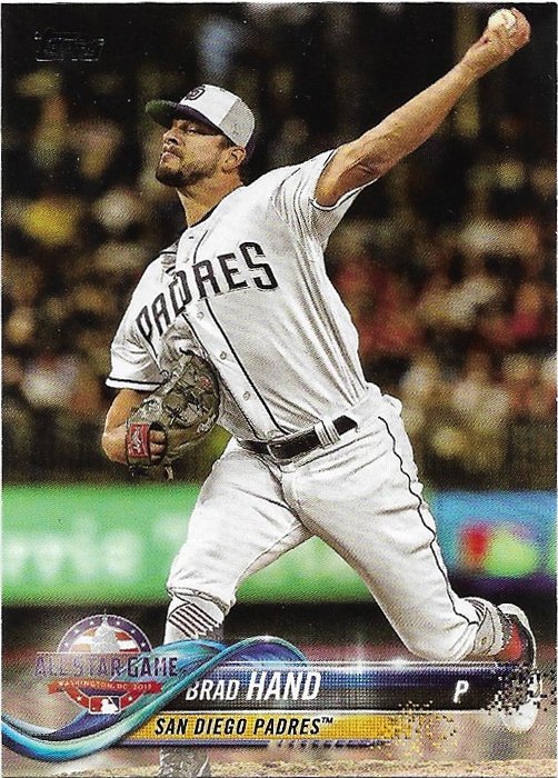Brad Hand 2018 Topps Update #US70 San Diego Padres Baseball Card