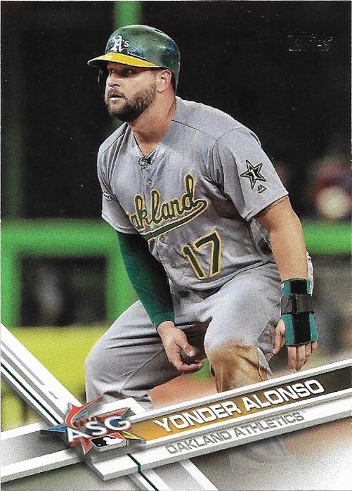 Yonder Alonso 2017 Topps Update #US245 Oakland Athletics Baseball Card