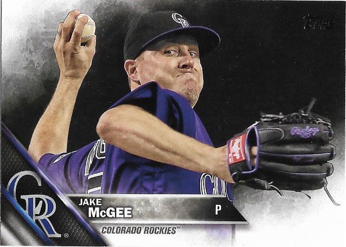 Jake McGee 2016 Topps Update #US90 Colorado Rockies Baseball Card