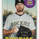 Wade Davis 2018 Topps Heritage #689 Colorado Rockies Baseball Card