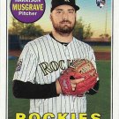 Harrison Musgrave 2018 Topps Heritage Rookie #594 Colorado Rockies Baseball Card