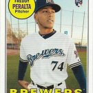 Freddy Peralta 2018 Topps Heritage Rookie #541 Milwaukee Brewers Baseball Card