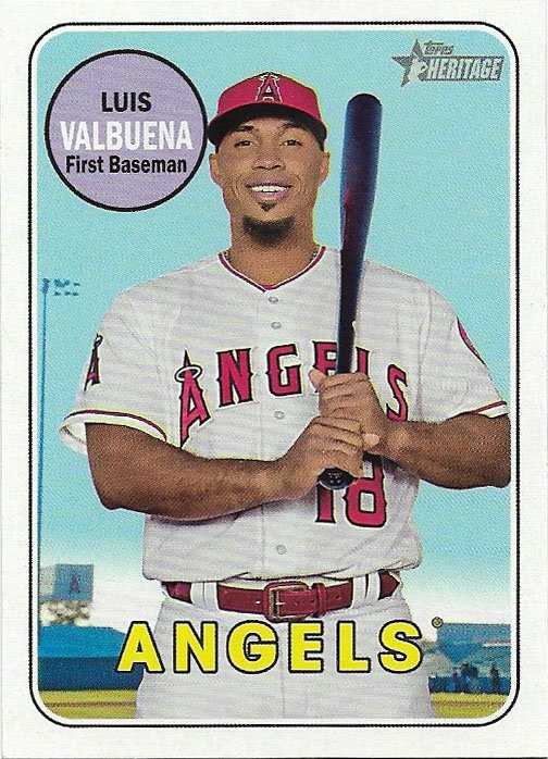 Luis Valbuena 2018 Topps Heritage #597 Los Angeles Angels Baseball Card