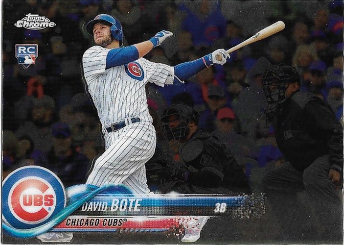 David Bote 2018 Topps Chrome Update Rookie #HMT15 Chicago Cubs Baseball Card
